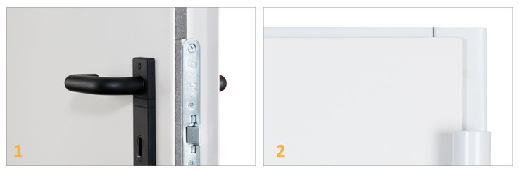 Türblatt robuste 52 mm und Vierseitiger Dünnfalz